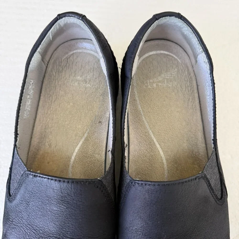 Dansko Loafers Womens 41 /10.5- 11 Black Linley Burnished Calf Casual Work